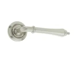 Camille Door Handle on Rose Satin Nickel