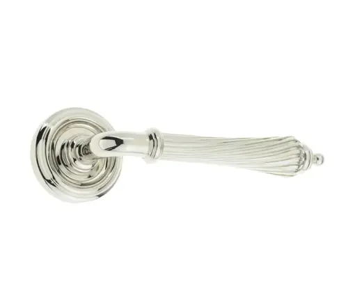 Giselle Door Handle on Rose Polished Nickel