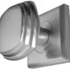 Piazza Mortice Door Knob Satin Chrome on Square Rose