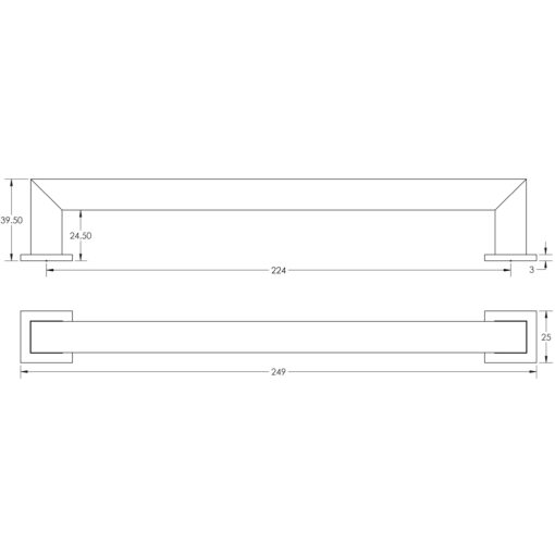 Trafalgar AB 224mm Cabinet Handle - Image 2