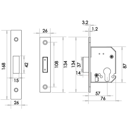 76mm SC Euro profile deadlock - Image 2