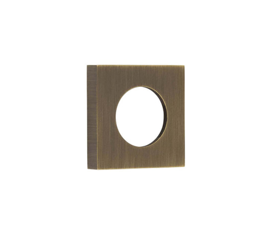 52x52mm Ab Plain Square Outer Rose For Levers And T&r