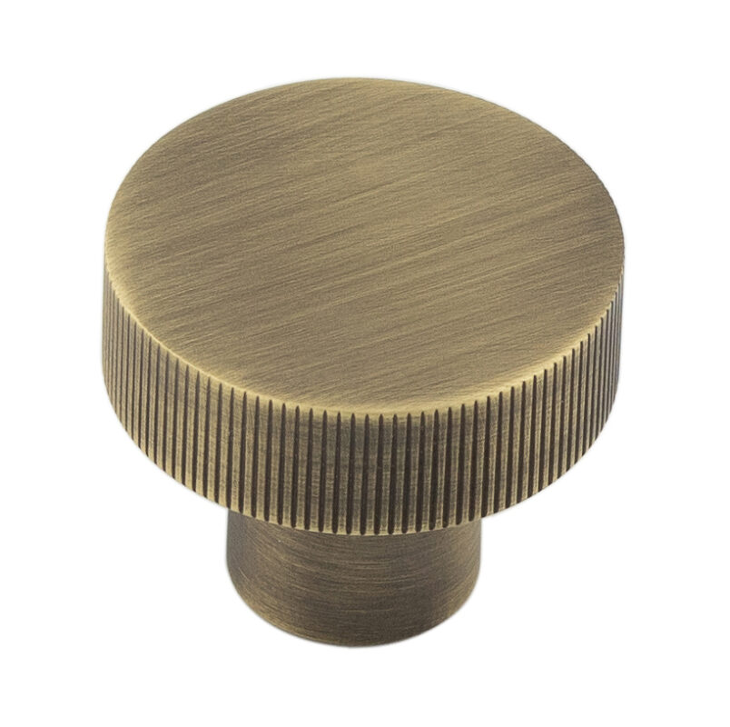 Thaxted AB 30mm Line Knurled Cupboard Knob 4 Thaxted AB 30mm Line Knurled Cupboard Knob