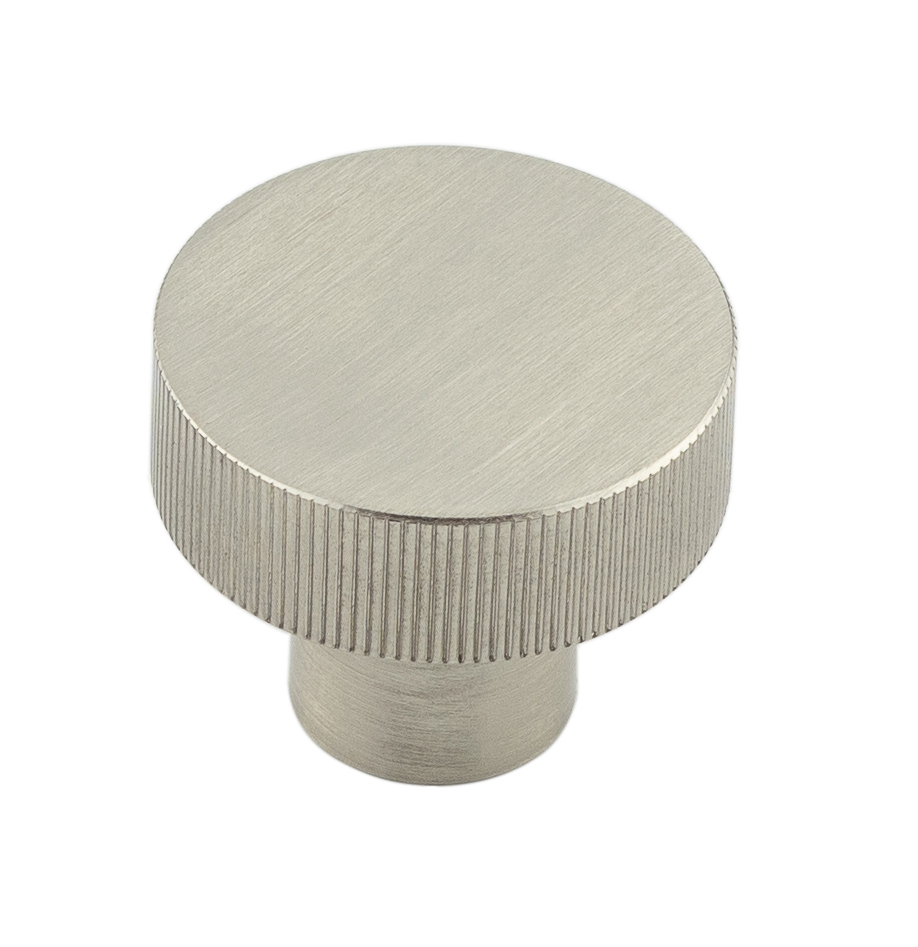 Thaxted Sn 30mm Line Knurled Cupboard Knob