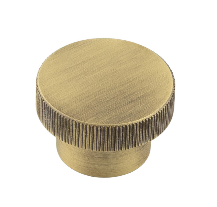 Thaxted AB 40mm Line Knurled Cupboard Knob 8 Thaxted AB 40mm Line Knurled Cupboard Knob
