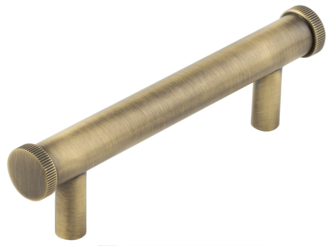 Thaxted AB 96mm Line Knurled End Caps Cabinet handles 2 Thaxted AB 96mm Line Knurled End Caps Cabinet handles