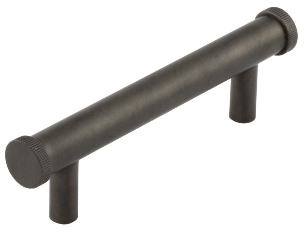 Thaxted DB 96mm Line Knurled End Caps Cabinet handles 1 Thaxted DB 96mm Line Knurled End Caps Cabinet handles