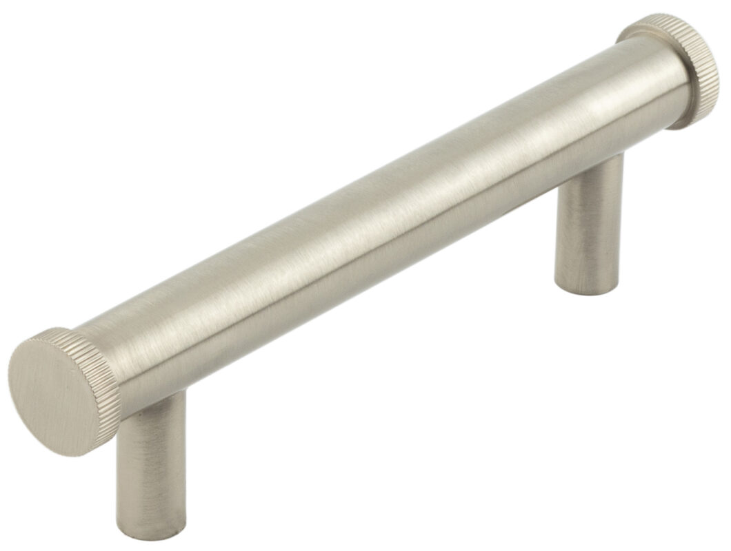 Thaxted SN 96mm Line Knurled End Caps Cabinet handles 7 Thaxted SN 96mm Line Knurled End Caps Cabinet handles