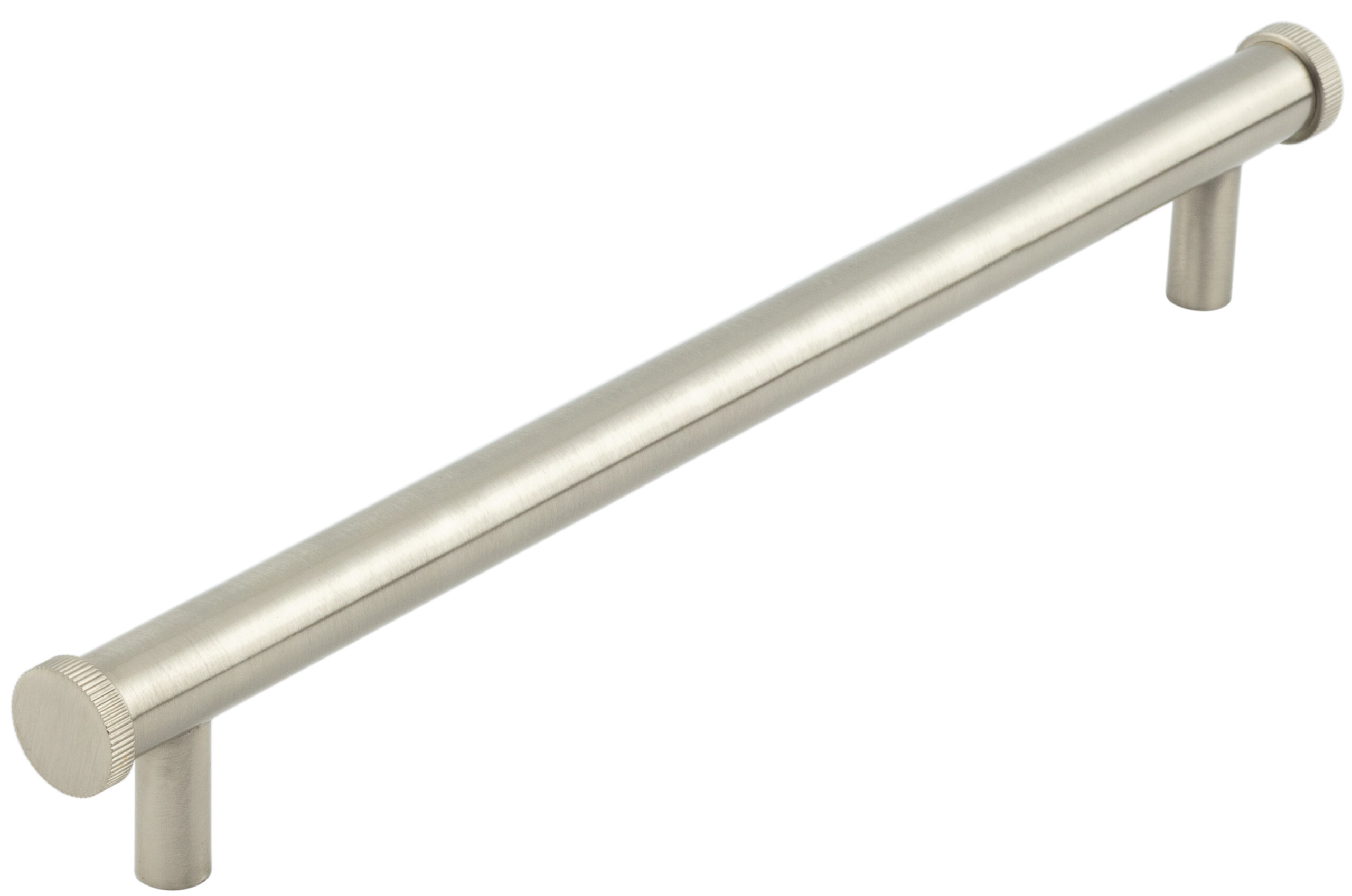 Thaxted Sn 224mm Line Knurled End Caps Cabinet Handles