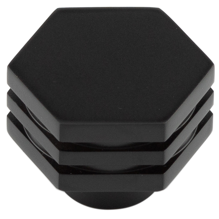 Nile Mb 30mm Hex Cupboard Knob With Step Details