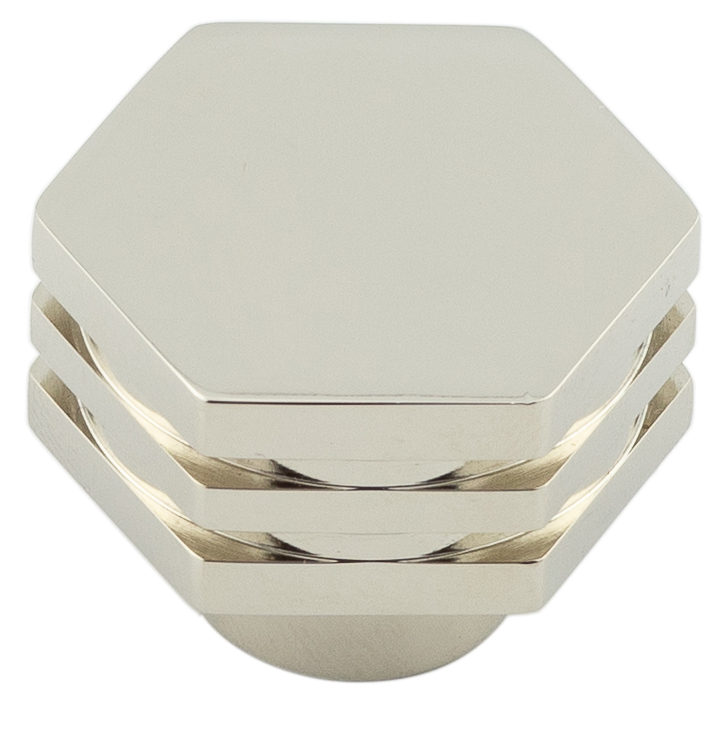 Nile Pn 30mm Hex Cupboard Knob With Step Details