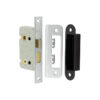63mm SN bathroom lock square forend & radiused strike plate