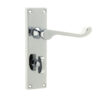 Victorian Scroll PC Bathroom Lever on Plate