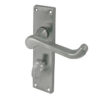 Victorian Scroll SC Bathroom Lever on Plate