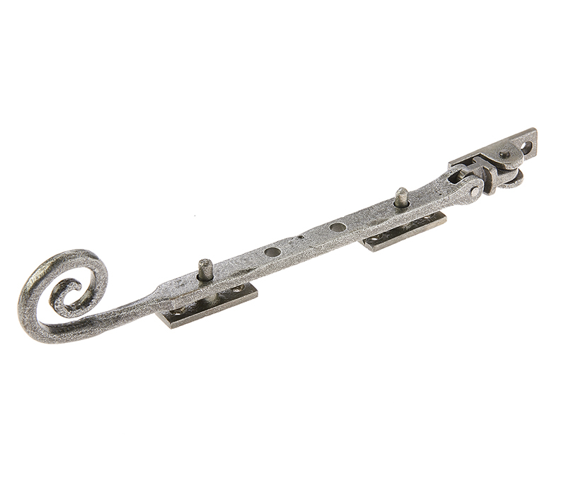 243x15x6mm Curly End Casement Stay Patina Pewter Finish