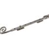 315x15x6mm Curly end casement stay Patina pewter finish