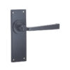 Valley Forge Lever Latch Set Black Finish
