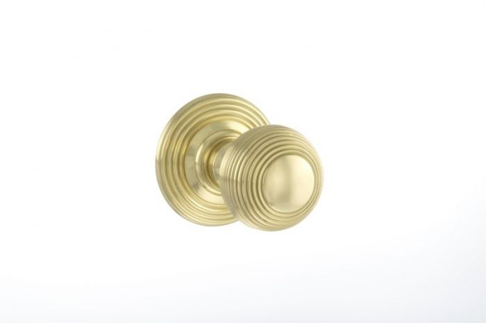 Atlantic Old English Ripon Solid Brass Reeded Mortice Knob, Polished Brass – Oe50rmkpb (sold In Pairs)