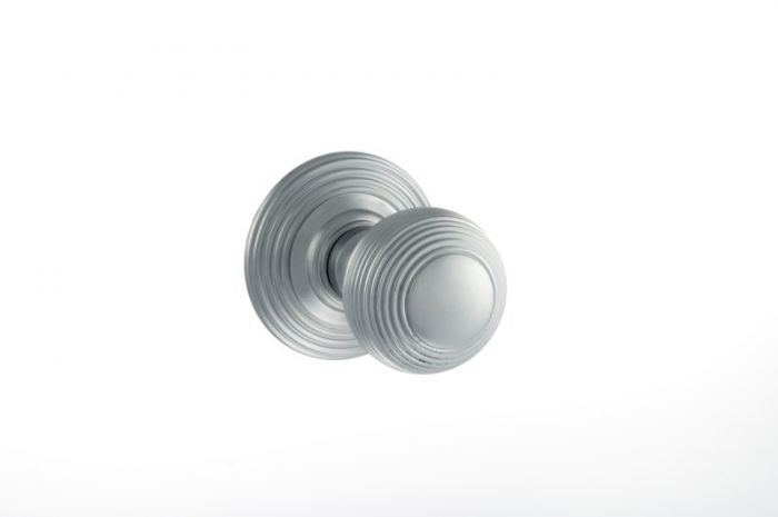 Atlantic Old English Ripon Solid Brass Reeded Mortice Knob, Satin Chrome – Oe50rmksc (sold In Pairs)