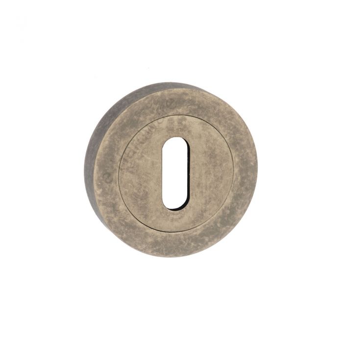 Atlantic Old English Standard Profile Escutcheons, Distressed Silver – Oeesckds (sold In Pairs)