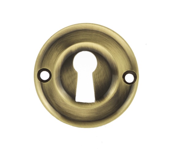 Atlantic Old English Solid Brass Standard Profile Round Escutcheon, Antique Brass – Oerkeab (sold In Pairs)
