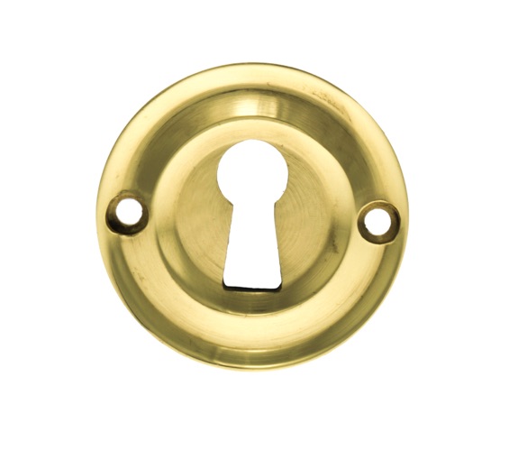 Atlantic Old English Solid Brass Standard Profile Round Escutcheon, Polished Brass – Oerkepb (sold In Pairs)