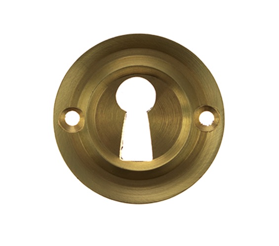 Atlantic Old English Solid Brass Standard Profile Round Escutcheon, Satin Brass – Oerkesb (sold In Pairs)