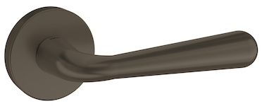 Atlantic Tupai Rapido Curvaline Adra Designer Door Handles On Round Rose, Titanium – T293rtt (sold In Pairs)