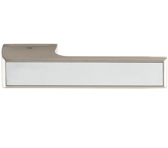Atlantic Tupai Versaline Tobar Designer Door Handles On Rectangular Rose, Pearl Nickel – T3089lpl Pearl Nickel Without Decorative Plate
