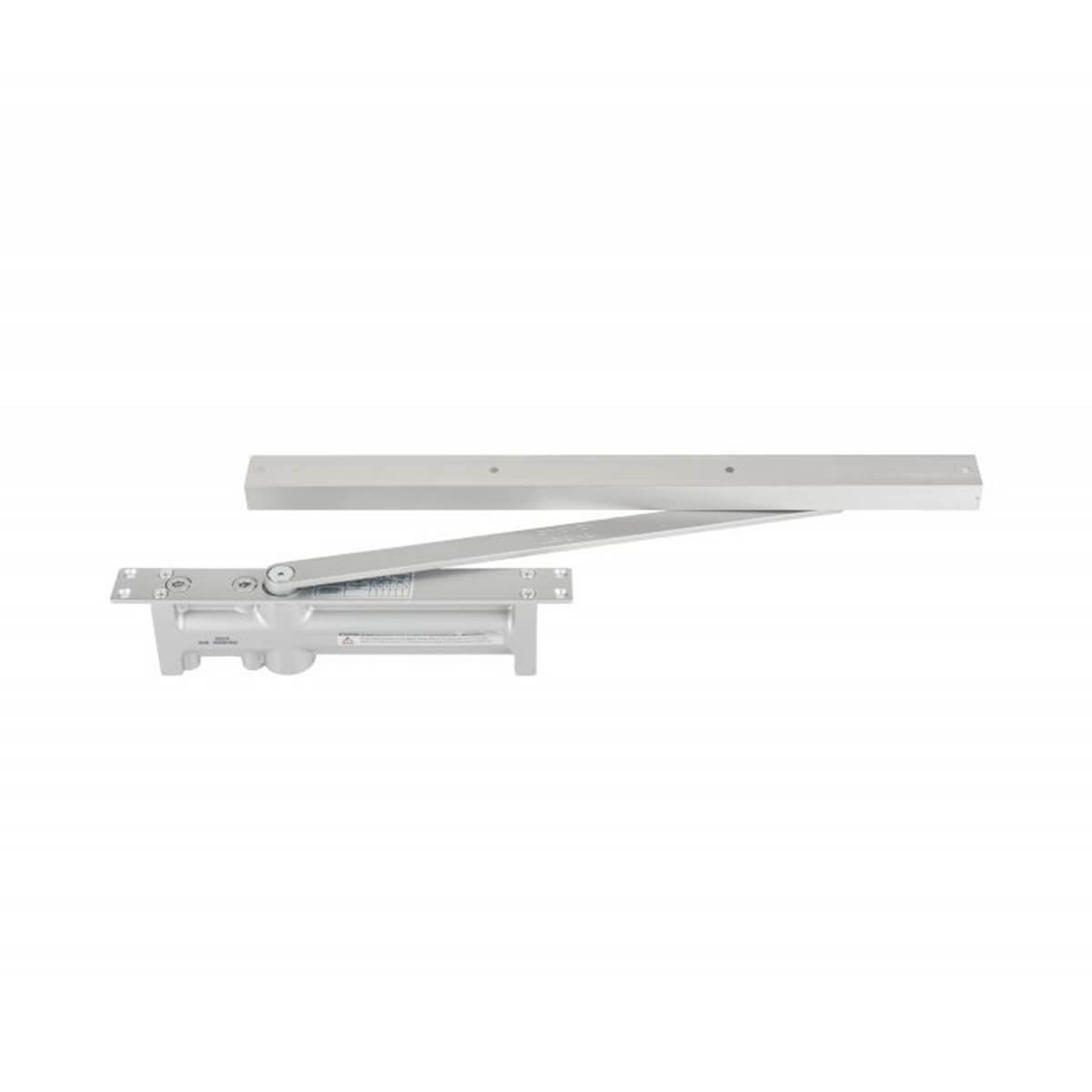 Concealed Overhead Door Closer, Fixed Power Size 3, Matching Finish Track And Connecting Arm, Silver Finish
