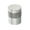 Frelan Hardware Cylindrical Mortice Door Knob, Polished Chrome With Swarovski Crystal On A Black Band