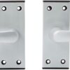 Satin Aluminium Lever Door Handle Latch Plate - Satin Aluminium