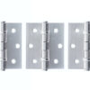 Atlantic Ball Bearing Hinges 3" x 2.5" x 2.5mm set of 3 - Satin Chrome