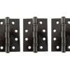 Atlantic Ball Bearing Hinges Grade 13 Fire Rated 4" x 3" x 3mm set of 3 - Black Nickel