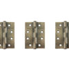 Atlantic Ball Bearing Hinges Grade 11 Fire Rated 4" x 3" x 2.5mm set of 3 - Antique Brass