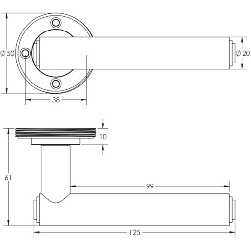 Richmond Door Handle Din Bathroom Backplate Satin Nickel & Turn & Release - Image 2