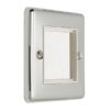 Eurolite En2Modpcw 2 Gang Module Frame Polished Chrome Enhance Range White Trim
