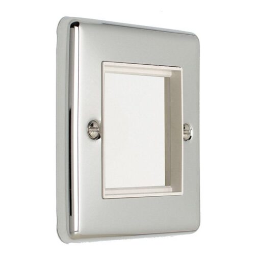 Eurolite En2Modpcw 2 Gang Module Frame Polished Chrome Enhance Range White Trim