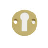 Frelan Hardware Standard Profile Round Escutcheon, Satin Brass
