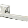Mariani Kate Door Handles On Square Rose, Polished Chrome