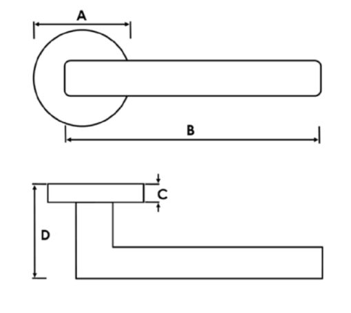 Millhouse Brass Brindley Designer Lever on 5mm Slimline Round Rose - Matt Black MHSR300MB - Image 2