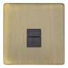 Eurolite Ab1Slb 1 Gang Telephone Slave Flat Concealed Antique Plate Black Interior