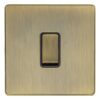 Eurolite Ab20Adpswb 1 Gang 20Amp Dp Switch Flat Concealed Antique Plate Matching Rocker