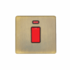 Eurolite Ab45Aswnb 2 Gang 45Amp Dp Switch With Neon Flat Concealed Antique Plate Red Rocker