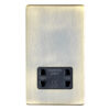 Eurolite Abshsb 2 Gang Shaver Socket 230/115V Flat Concealed Antique Plate Black Interior