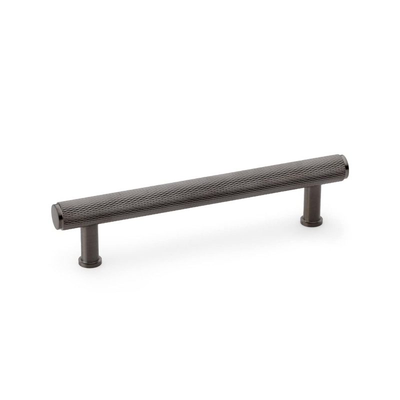 Alexander And Wilks Knurled T-Bar Cabinet Pull 160mm C/C Dark Bronze Pvd AW809-160-DBZPVD