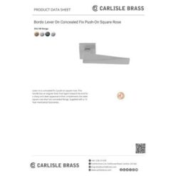 Carlisle Brass Bordo Door Handle On Concealed Square Rose - Polished Chrome EUL140CP