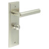 Richmond Door Handle Bathroom Backplate Satin Nickel & Turn & Release