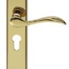 CARLISLE BRASS - DL290YPVD MADRID LEVER ON BACKPLATE - LOCK EURO PROFILE 47.5MM C/C
