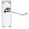 CARLISLE BRASS - DL55CP-BP VICTORIAN SCROLL LEVER ON BACKPLATE - LATCH